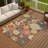 Machine Washable Indoor/Outdoor Chantille ACN2293 Floral Rug-720985016