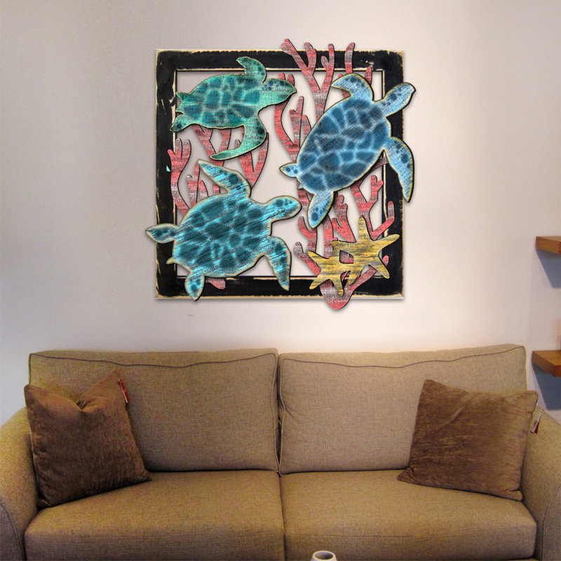 Décoration murale nautique marine en bois Beach House, H 19,5 po x l 20 po x P 1 po