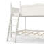 Lit superposé double en bois massif avec glissade, échelles et tablettes de rangement, lit superposé pour enfant, beige-2010004468
