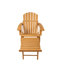 Chaise Adirondack d'extérieur pliante en bois avec repose-pieds rétractable