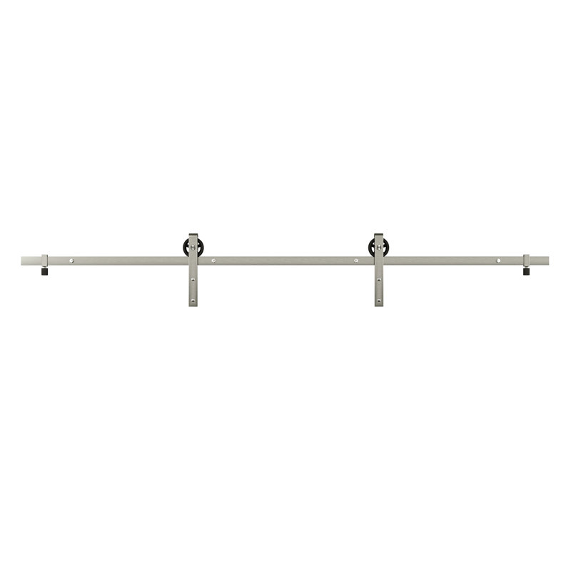 Steel Barn Door Hardware Kit Standard Single, Black, 60 in.