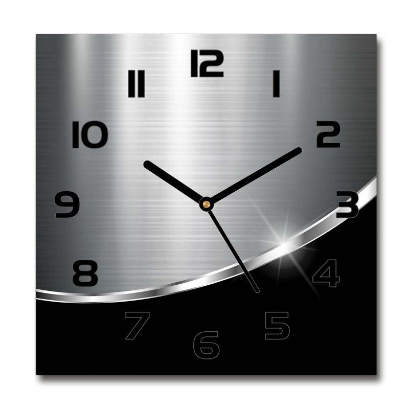 Glass Wall Clock, Black