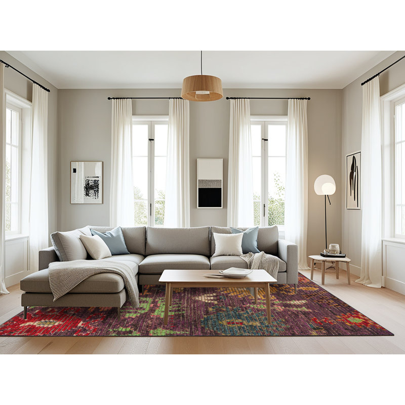 Abstract Indoor Rug, Rectangle 8' x 12'