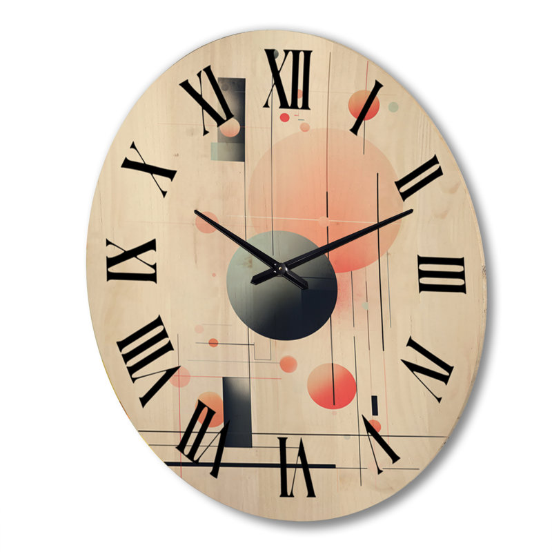 Horloge murale géométrique moderne en bois, Très grand