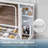Glass Top Makeup Vanity Desk With Foldable Mirror & Lights, 11 Drawers, Charging Station And Chair
