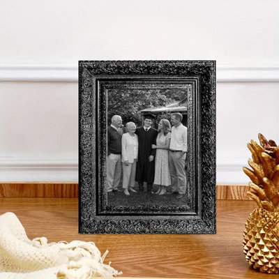 Black 3 PCS Wall Mounted Picture Frame for 5" x 7" Photos and Desk Decor