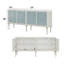 Console blanc perle et argent scintillant