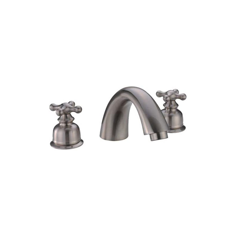 Tub Filler, Satin Nickel, Cross