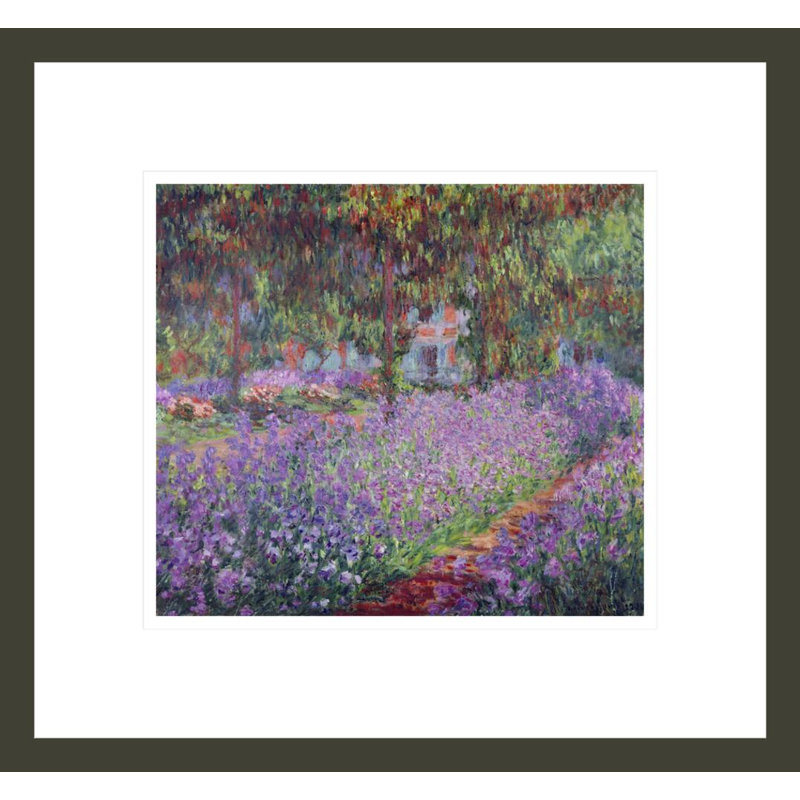 «The Artist's Garden at Giverny» par Claude Monet, impression giclée encadrée, H 13,75 po x l 14,78 po