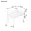 Lit mezzanine en métal, taille standard, avec échelle et étagères de rangement, lit mezzanine haut pour enfants et adolescents, blanc