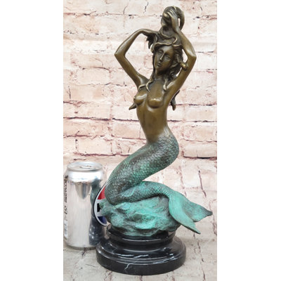 Statue de sculpture semi-nue en bronze