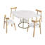 Ensemble de table de salle à manger, table de salle à manger extensible ronde avec base en métal, 4 chaises à structure en bois