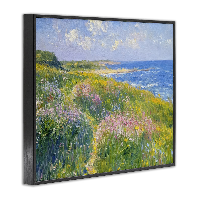 Impression giclée encadrée impressionniste, par Petal Prints Design, Giclée encadrée noir minuit, H 24 po x l 30 po
