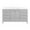 Meuble-lavabo autoportant 60 po avec comptoir simple en bois massif 60 po gris