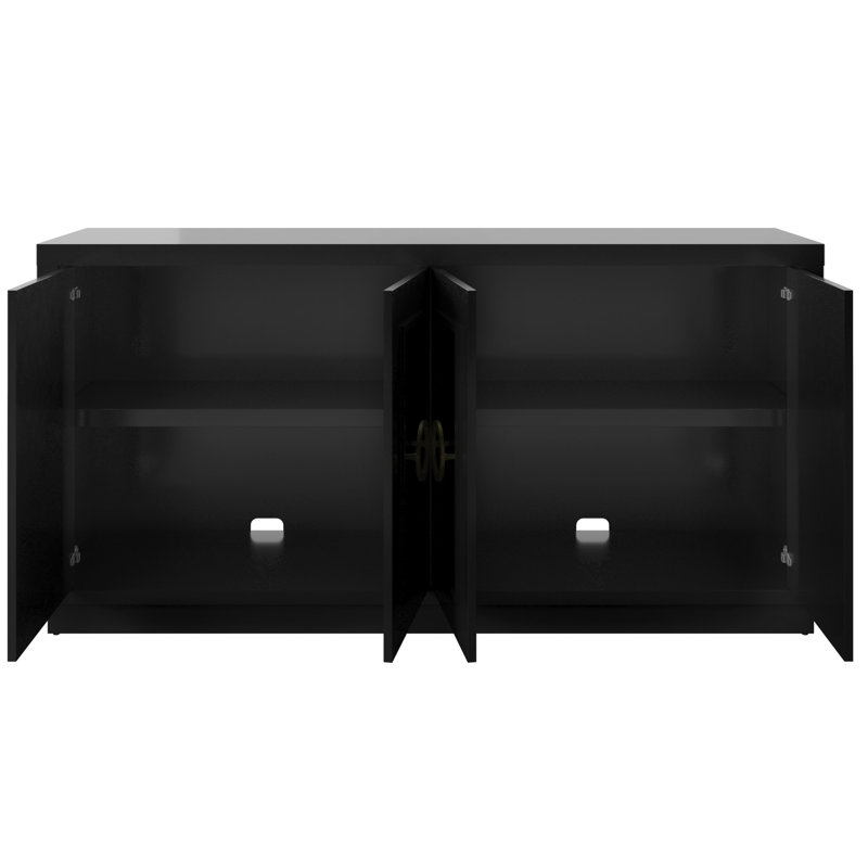 Carville 64" Buffet Sideboard, Black