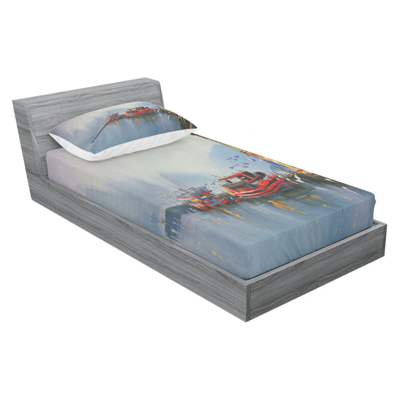 Microfiber Sheet Set, Twin Sheet Set with Fitted Sheet