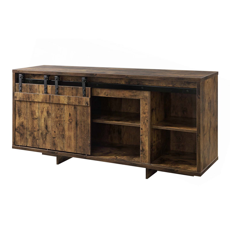Rustic Oak Finish TV Stand