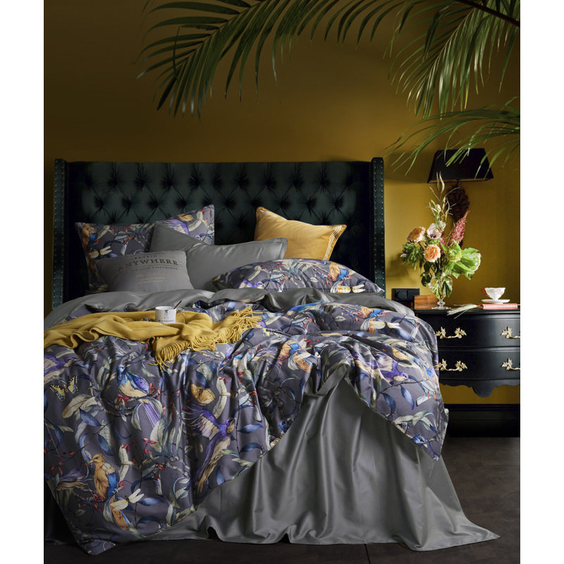 Fauna Birds Sateen Duvet Cover, King