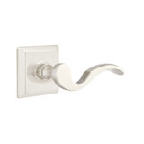 Cortina Wave/Drop Passage (Hall & Closet) Door Lever with Square Rosette