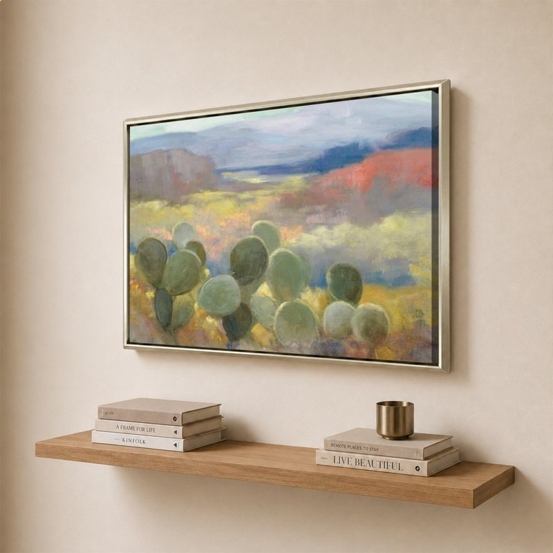 «High Desert II» par Julia Purinton - impression sur toile, H 28 po x l 40 po, Champagne