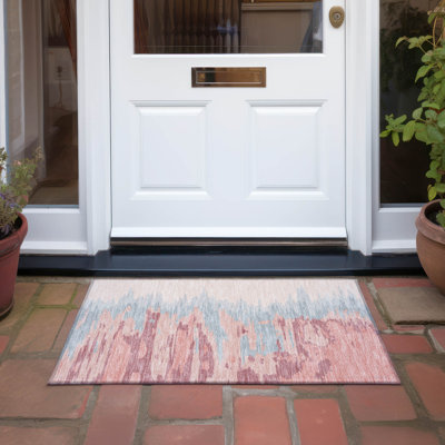 Machine Washable Indoor/Outdoor Chayden ACN1050 Rust Rug