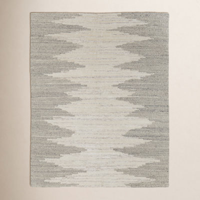Hand-Woven Abstract Wool Rug