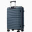 Ensemble de valises de voyage en PP de qualité supérieure, ensemble de valises à verrou TSA 3 pièces de tailles 20, 24 et 28 pouces avec roulettes pivotantes à 360 °, bleu gris