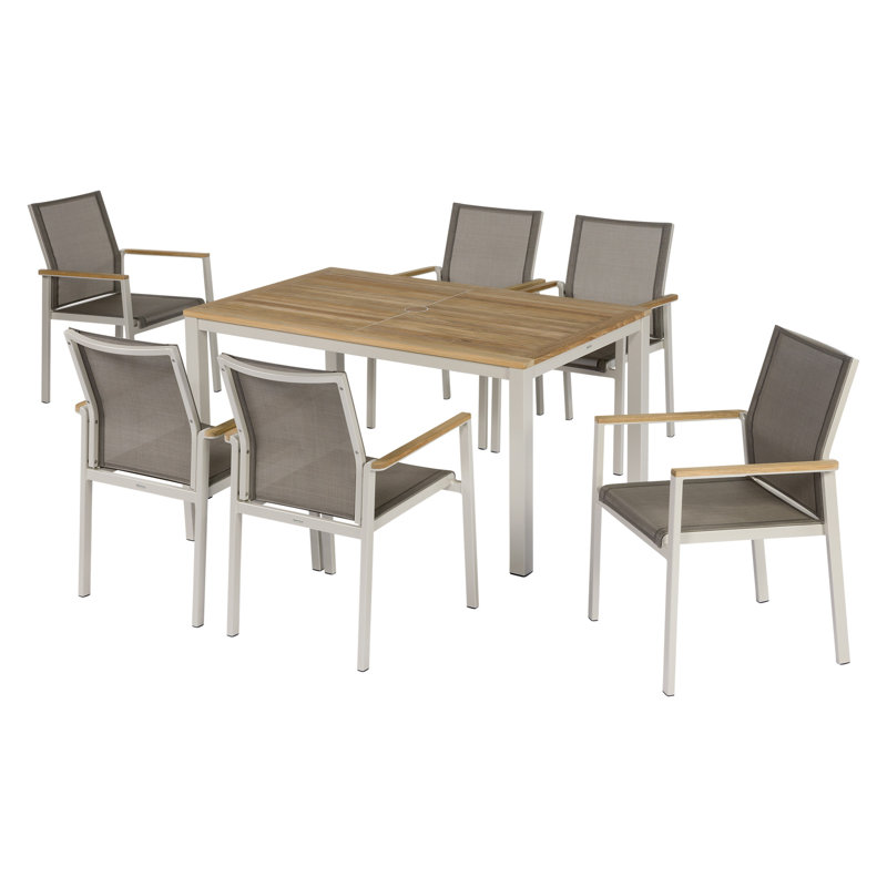 Aura Dining Armchair, Titanium/Champagne