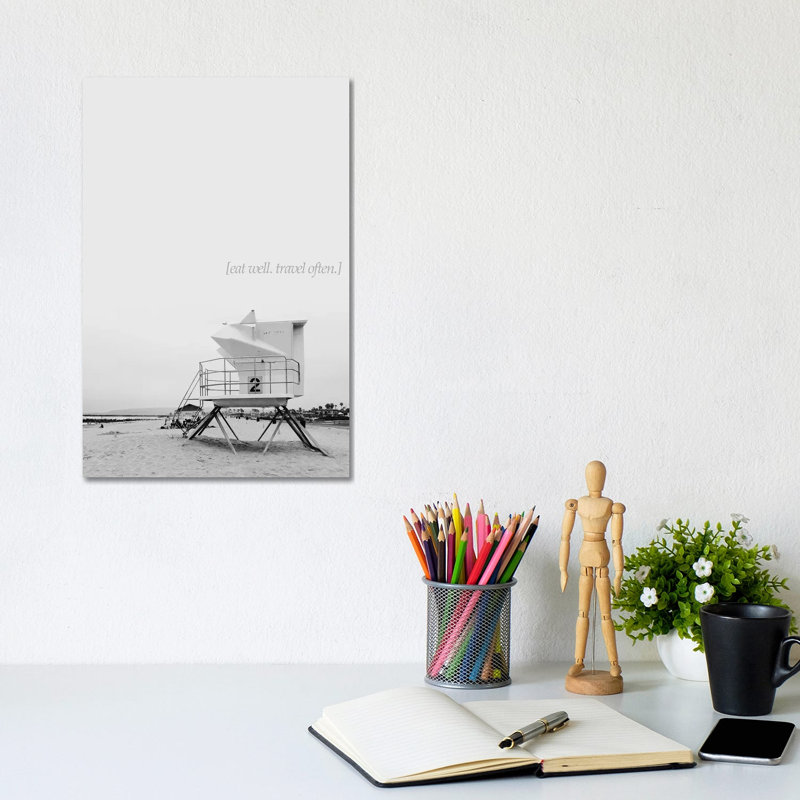 Eat Well Travel Often by Kubistika - Wrapped Canvas Print, 20.32 cm H x 30.48 cm W