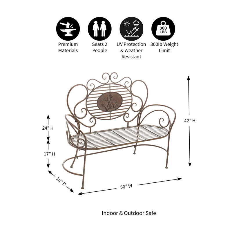 Hampshire Metal Outdoor Bench