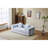 Blue 3 - Seat Convertible Compression Bed, Futon Couch With Pillow Back Support, Armrest, And Chenille Fabric For Office Chill Comfy Tv Time-1902679597