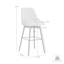 Ergonomic Swivel Counter Stool with Supportive Back-1989821683