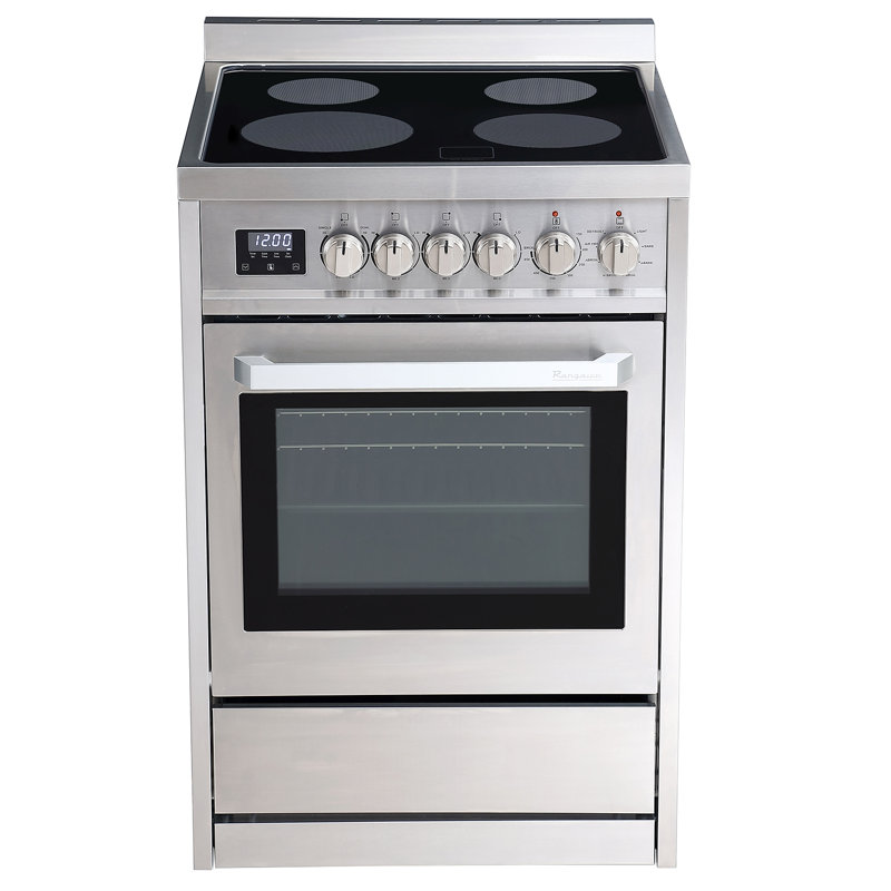 Cuisinière électrique 24 pouces avec minuterie PerfectCook en acier inoxydable