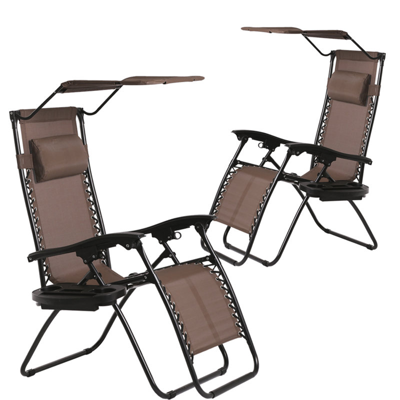 Leia Folding Recliner Chair, Brun