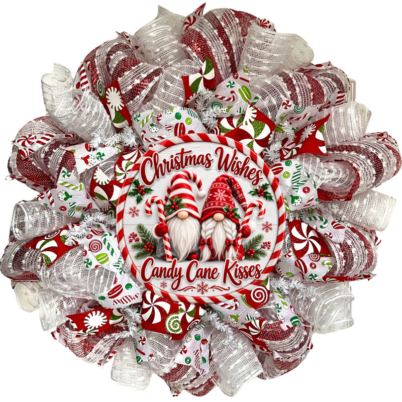 Couronne de Noël Christmas Wishes Peppermint Kisses