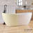 64"Luxury Contemporary Solid Surface Stone Resin Freestanding Bathtub in Matte White