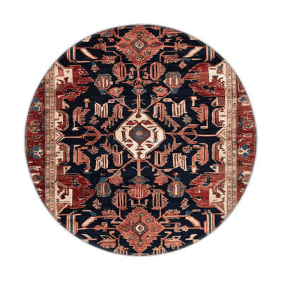 Tapis d'intérieur et d'extérieur brun Persian