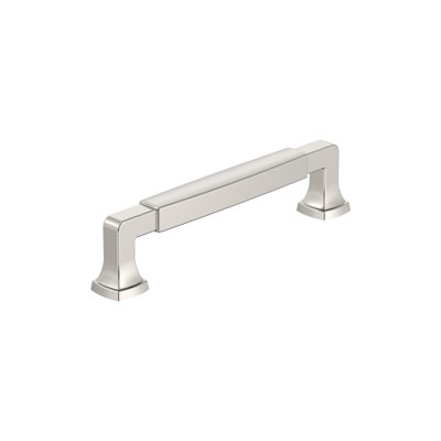 Stature 5-1/16 inch (128mm) Center-to-Center Polished Nickel Cabinet Pull