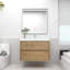 Ensemble de meuble-lavabo mural simple 36 po Attallah-1260742762