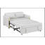Causeuse-lit en velours beige de 55,5 po Perse