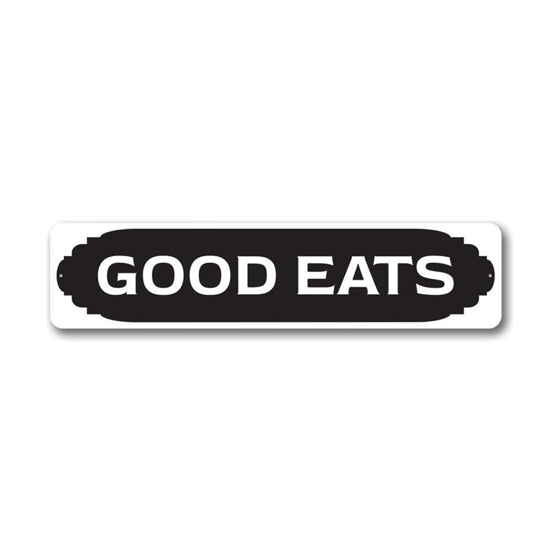 Plaque en aluminium Good Eats Kitchen, H 6 po x l 24 po x P 0,06 po