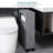 Homcom 6.25" X 20.5" X 28.25" Wood Rolling Narrow Bathroom Side Storage Cabinet - Gray-47008090