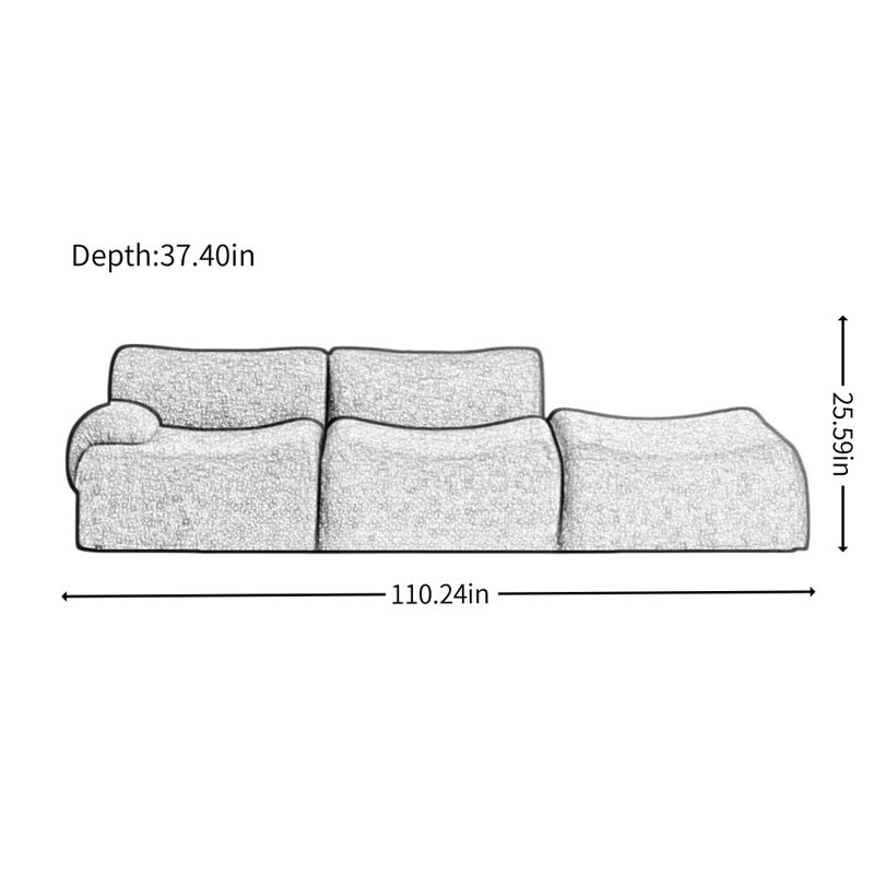 Modern, Simple and Creative Black Sofa