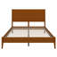 Structure de lit moderne en bois rustique, lattes de bois stables et support en métal-130090540-130090541
