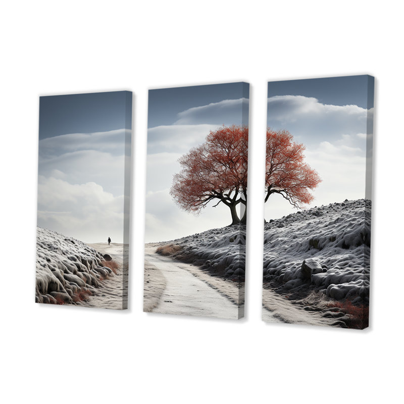 Winter Winter Scenery Wonders - ensemble d'art mural ciel, H 40 po x l 60 po x P 1 po