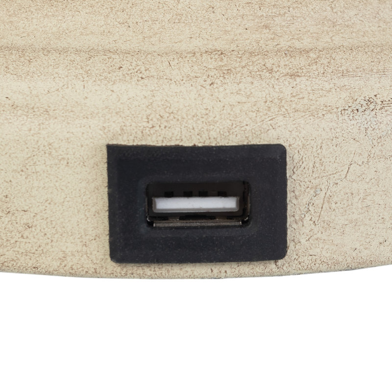 Ensemble de lampes de table USB en métal Bonni - Lampes modernes avec ports de charge USB et ampoules DEL, Sable