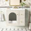 Ensemble de meuble-lavabo mural 24 po pour petit espace, armoire de salle de bain avec lavabo en céramique, 2 tiroirs et 1 porte à fermeture en douceur-309148799