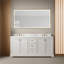 Meuble-lavabo double 72 po avec plateau en pierre reconstituée 72 po-92756799