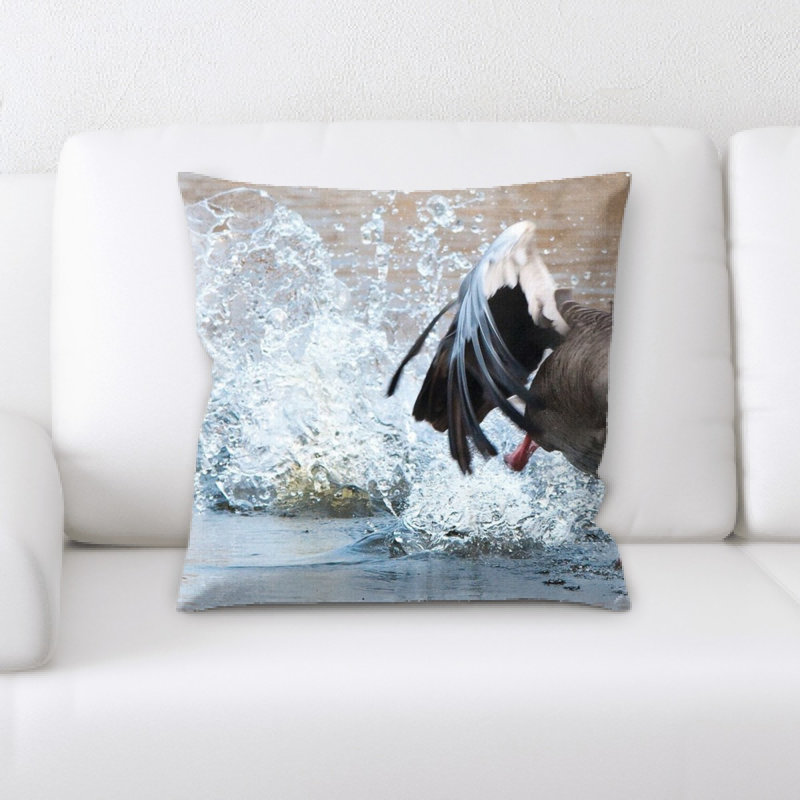 Coussin décoratif oie greylag