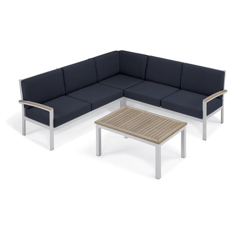 Causeuse modulaire Travira (gauche), Bleu minuit